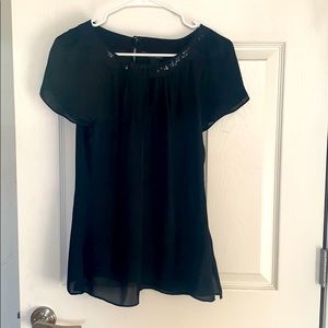 Black top White House Black Market silk shirt